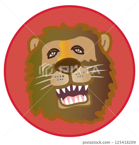 Lion Face Illustration Lion Face Illustration 125418209