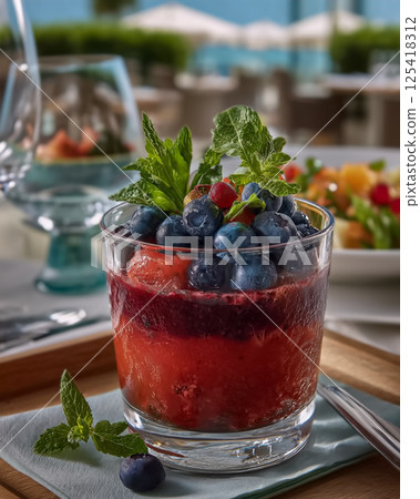 Summer sweets: Verrine Myrtille Mule 125418312