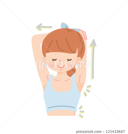 Woman stretching her upper body 125418687