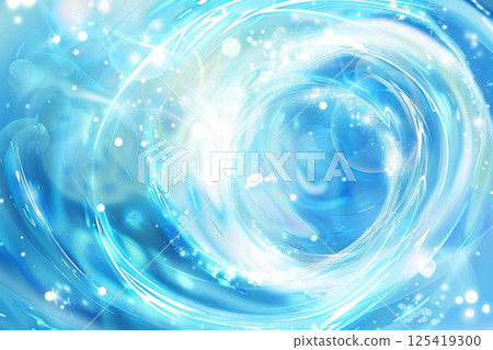 Background photo of water spinning and splashing in bright light (moisture, lotion, water, dynamism) 125419300