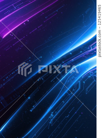 藍色和紫色的未來派螢幕背景(ai 生成的圖像) 藍色和紫色的未來派螢幕背景(ai 生成的圖像) 125419465