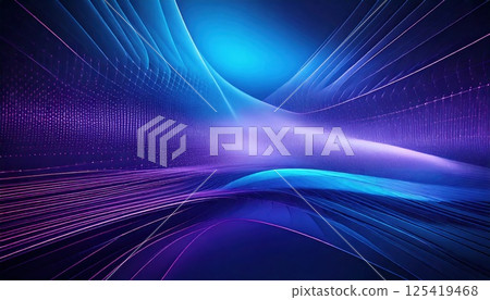 Blue and purple futuristic screen background (ai generated image) 125419468