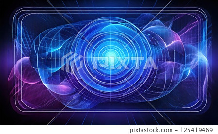 Blue and purple futuristic screen background (ai generated image) Blue and purple futuristic screen background (ai generated image) 125419469