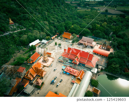 Nakhon Sawan, Thailand, November 12, 2023, Wat Chong Khae temple complex showcases stunning architecture and serene surroundings in November 125419603