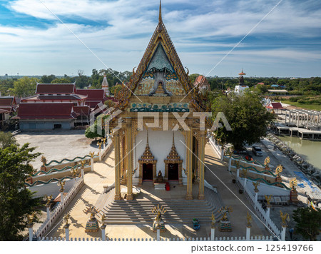 Phra Nakhon Si Ayutthaya, Thailand, December 28, 2024, Stunning architectural beauty of Wat Na Tang Nok 125419766