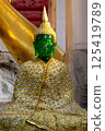 Singburi, Thailand, March 23, 2025, Stunning emerald Buddha statue adorned with intricate golden clothing at Wat Phra Non Chak Si Worawihan 125419789