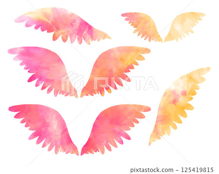 情人節水彩翅膀套裝 125419815