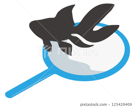 Goldfish scooping illustration 125420409