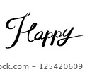 Handwritten "Happy" 125420609