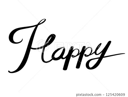 Handwritten "Happy" 125420609
