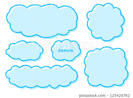手繪蠟筆框套裝，形狀粗糙 125420762