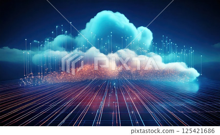 Cloud UI as light as the sky (AI-generated image) 125421686