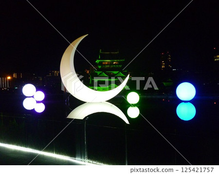 Kokura Castle as seen from the Riverwalk observation terrace 125421757