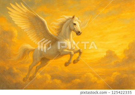 Pegasus, the sacred winged horse of Greek mythology_12 125422335
