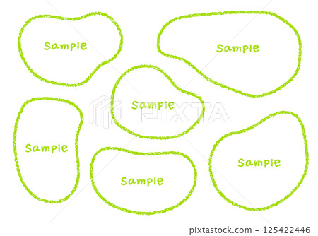 Hand-drawn crayon frame set with rough shapes Hand-drawn crayon frame set with rough shapes 125422446