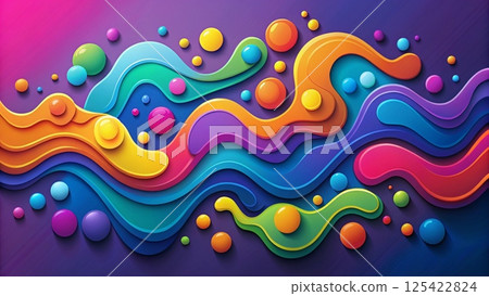 Liquid Fluid Uneven Shapes Splashes Colorful texture seamless vector Liquid Fluid Uneven Shapes Splashes Colorful texture seamless vector 125422824