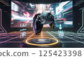 robot with virtual screen 125423398