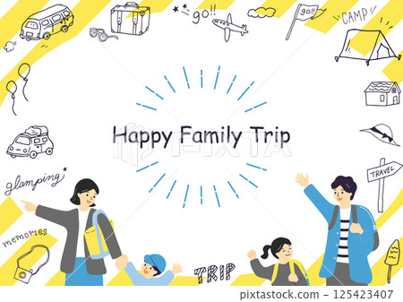 一家人享受旅行 一家人享受旅行 125423407