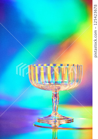 empty glass on colorful background 125423678