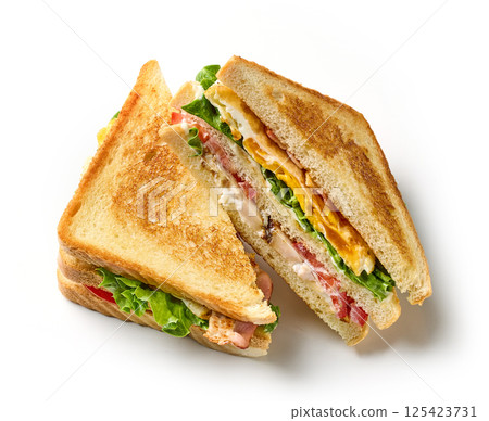 club sandwich on white background club sandwich on white background 125423731