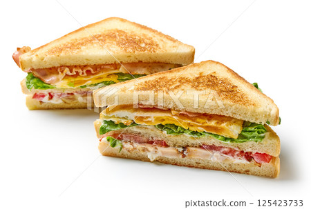 club sandwich on white background 125423733