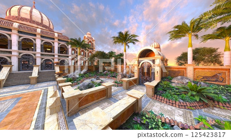 palace courtyard palace courtyard 125423817