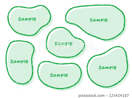 手繪蠟筆框套裝，形狀粗糙 125424107