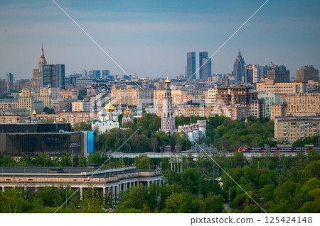 View of the Novodevichy Monastery from the observation deck on Vorobyovy Gory. View of the Novodevichy Monastery from the observation deck on Vorobyovy Gory. 125424148