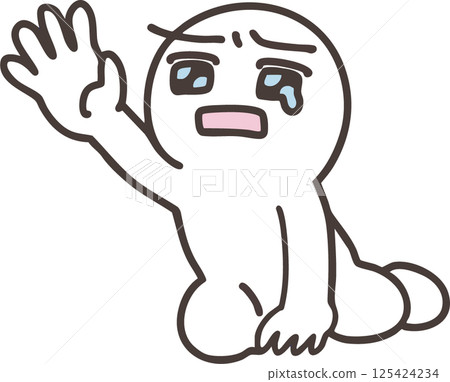 一個人乞討的滑稽插圖 一個人乞討的滑稽插圖 125424234