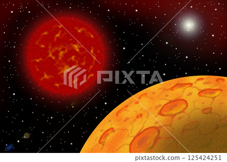 宇宙和外太空——恆星、行星、衛星和星空 125424251