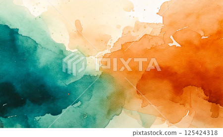 Colorful AI-generated watercolor background 125424318