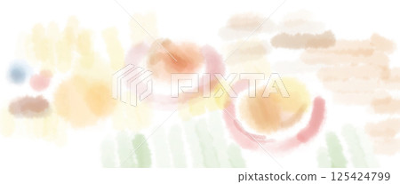 帶有水彩觸感的彩色花卉插圖 帶有水彩觸感的彩色花卉插圖 125424799
