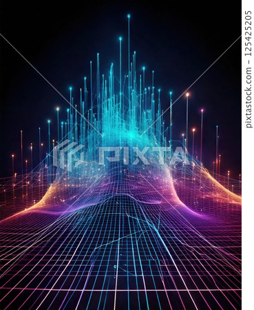 Wide-projection digital info screen (AI-generated images) 125425205