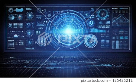 寬投影數位資訊螢幕（AI 產生的影像） 125425211