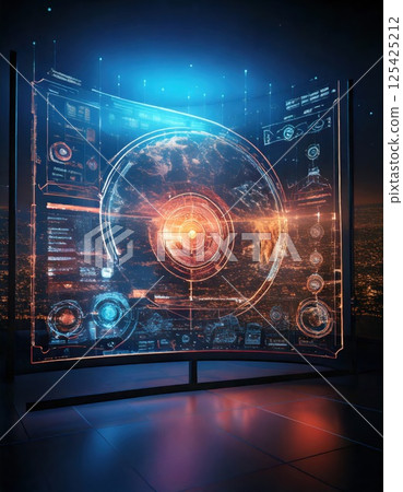 寬投影數位資訊螢幕（AI 產生的影像） 125425212