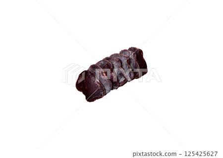 Smoked horse meat with salt, spices and herbs 125425627
