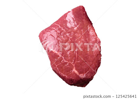 Raw beef tenderloin ribeye steak with salt and spices Raw beef tenderloin ribeye steak with salt and spices 125425641