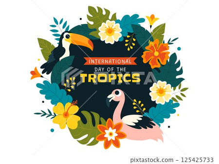 International Day of the Tropics Vector Illustration on June 29 Featuring Animals, Grass, and Flowering Plants to Preserve Tropical Nature International Day of the Tropics Vector Illustration on June 29 Featuring Animals, Grass, and Flowering Plants to Preserve Tropical Nature 125425733