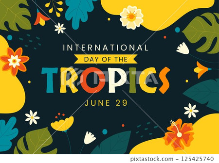 International Day of the Tropics Vector Illustration on June 29 Featuring Animals, Grass, and Flowering Plants to Preserve Tropical Nature International Day of the Tropics Vector Illustration on June 29 Featuring Animals, Grass, and Flowering Plants to Preserve Tropical Nature 125425740