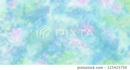 Abstract background of a pond with floating water lilies 125425750