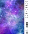 星空手繪插畫直版素材 125425897