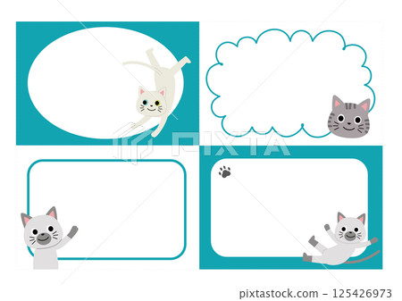 一組各種貓框架 125426973