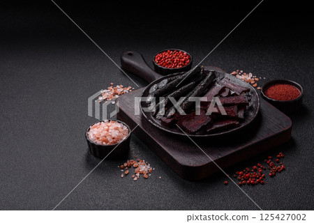 Horse meat sausage with salt, spices and herbs 125427002