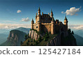 早晨陽光照亮的城堡 125427184
