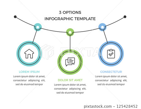 Infographic Template with 3 Options 125428452