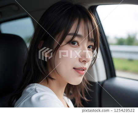 騎一輛車的一個少婦 125429522