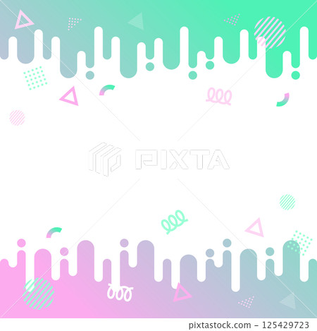 Gorgeous geometric pattern background material seamless frame shape gradation party pink green 125429723