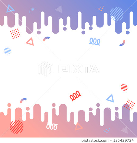 華麗的幾何圖案背景材料無縫框架形狀漸變派對紅藍 125429724