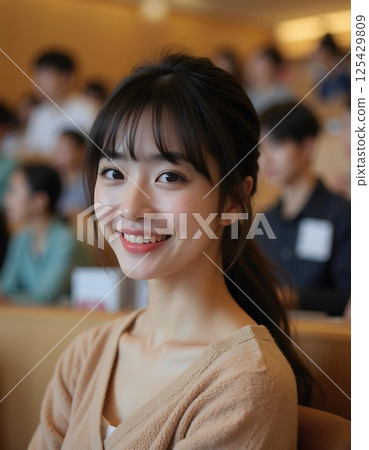 一個女人接受演講 125429809