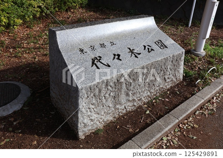 Yoyogi Park entrance guide Yoyogi Park entrance guide 125429891